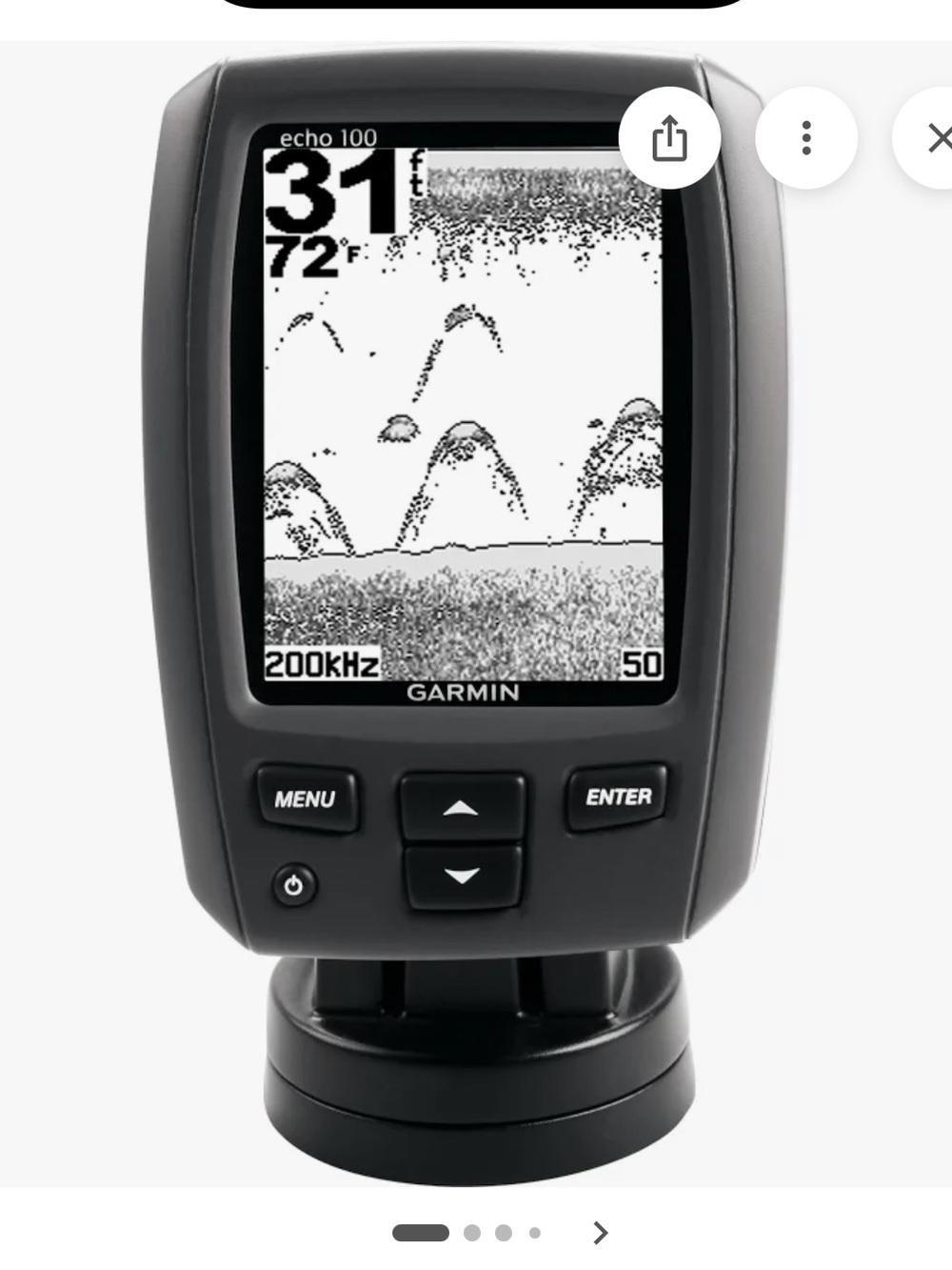 garmin Echo 100 Fishfinder in black